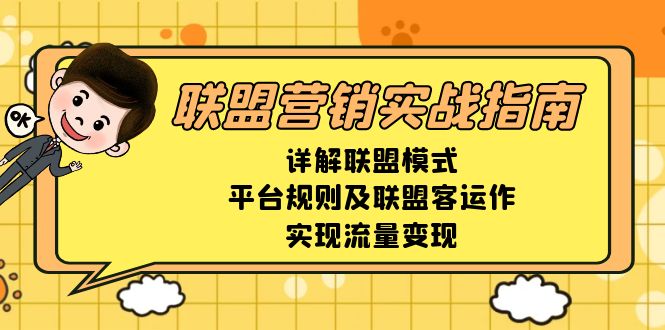 联盟营销实战指南，详解联盟模式、平台规则及联盟客运作，实现流量变现-大熊网创