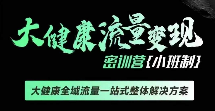 千万级大健康变现课线下课，大健康全域流量一站式整体解决方案-网创星球