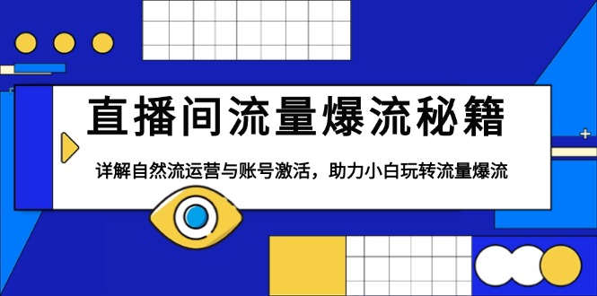直播间流量爆流秘籍，详解自然流运营与账号激活，助力小白玩转流量爆流-大熊网创