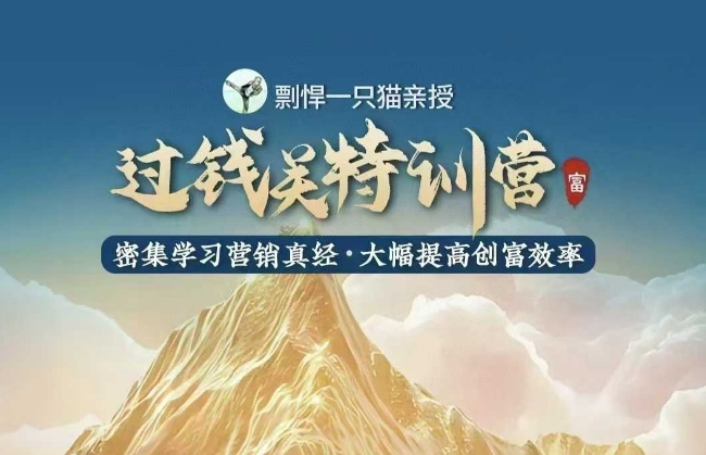 剽悍一只猫-过钱关特训营，学习营销真经 大幅度提高创富效率-大熊网创