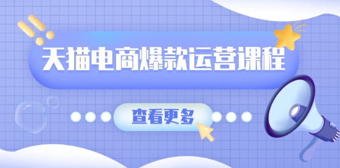 天猫电商爆款运营课程，爆款卖点提炼与流量实操，多套模型全面学习-大熊网创