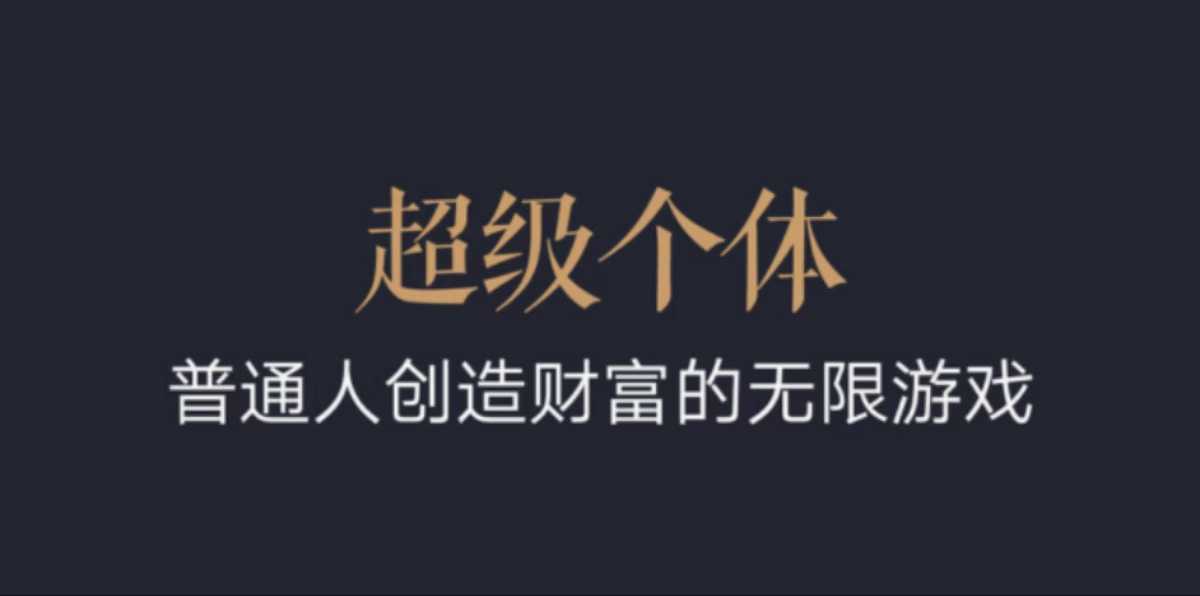 超级个体：2024-2025翻盘指南，普通人创造财富的无限游戏-大熊网创