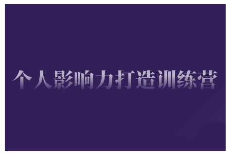 个人影响力打造训练营，掌握公域引流、私域运营、产品定位等核心技能，实现从0到1的个人IP蜕变-大熊网创