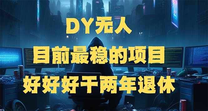 DY无人，目前最稳的项目，矩阵放大边旅游边赚钱，好好好干两年退休-大熊网创