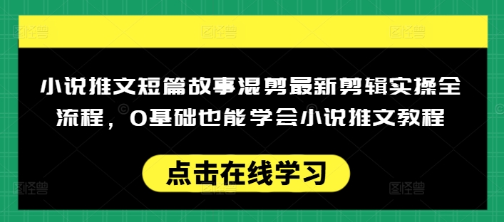 小说推文短篇故事混剪最新剪辑实操全流程，0基础也能学会小说推文教程，肯干多发日入多张-网创星球