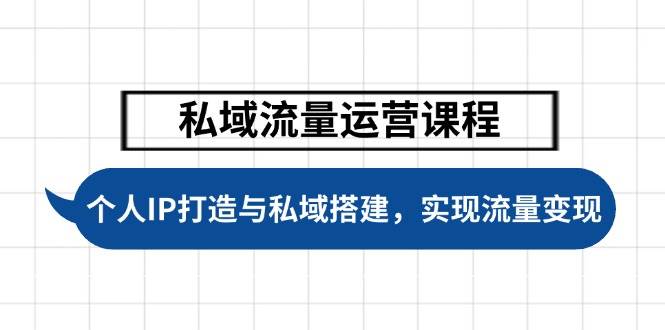 私域流量运营课程，个人IP打造与私域搭建，助力学员实现流量变现-大熊网创
