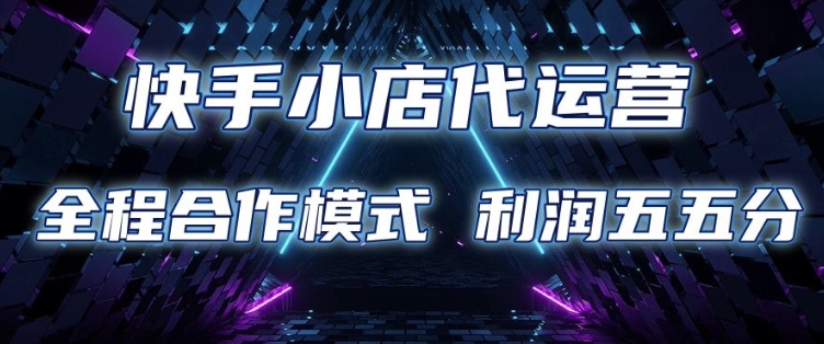 快手小店代运营 限时托管计划 合作模式 利润五五分成【揭秘】-大熊网创
