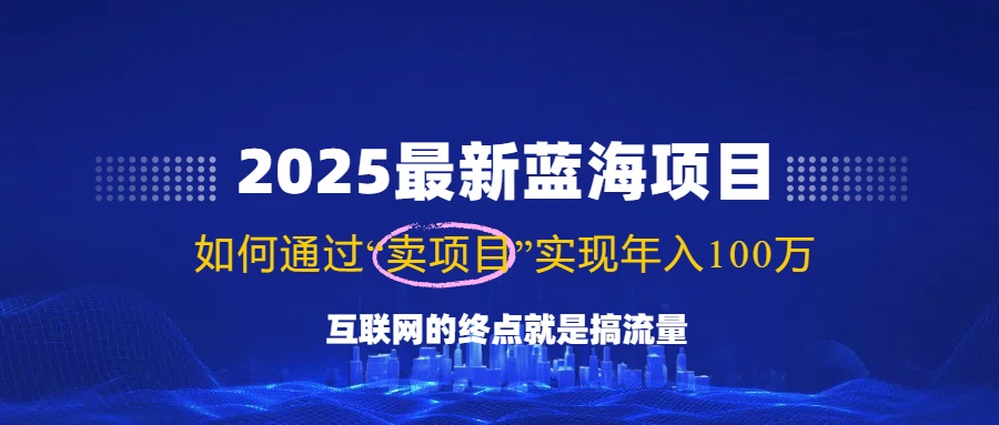 2025最新蓝海项目，零门槛轻松复制，月入10万+，新手也能操作！-大熊网创