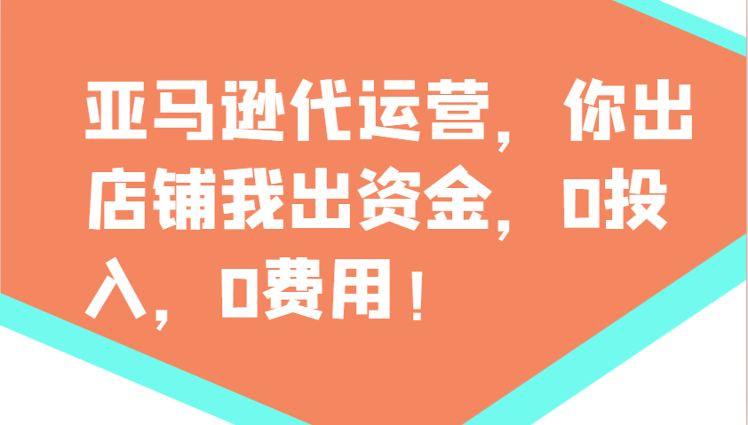 亚马逊代运营，你出店铺我出资金，0投入，0费用，无责任每天300分红，赢亏我承担-大熊网创