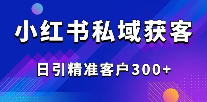 2025最新小红书平台引流获客截流自热玩法讲解，日引精准客户300+-大熊网创
