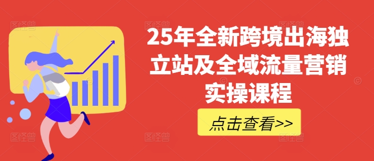 25年全新跨境出海独立站及全域流量营销实操课程，跨境电商独立站TIKTOK全域营销普货特货玩法大全-网创星球