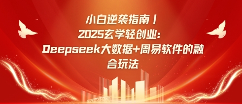小白逆袭指南，2025玄学轻创业：Deepseek大数据+周易算法的融合玩法-大熊网创