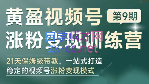 黄盈·视频号涨粉变现训练营-大熊网创