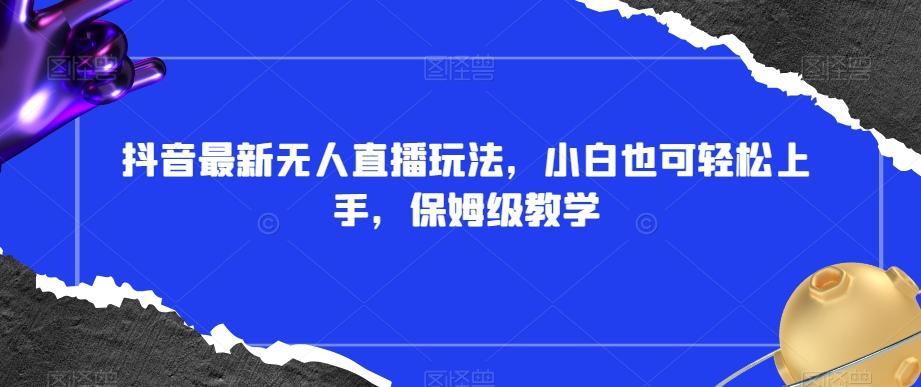 抖音最新无人直播玩法，小白也可轻松上手，保姆级教学，附所有素材+插件【揭秘】-大熊网创