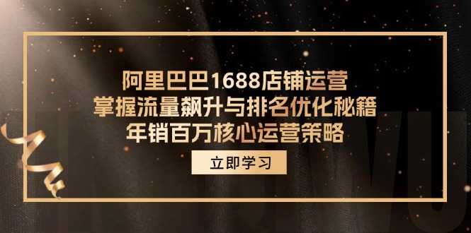 阿里巴巴1688店铺运营，掌握流量飙升与排名优化秘籍 年销百万核心运营策略-网创星球