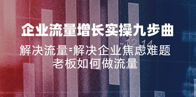 企业流量增长实战九步曲，解决流量=解决企业焦虑难题，老板如何做流量-大熊网创