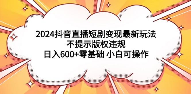 (9305期)2024抖音直播短剧变现最新玩法，不提示版权违规 日入600+零基础 小白可操作-大熊网创
