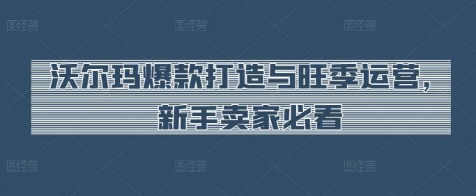 沃尔玛爆款打造与旺季运营，新手卖家必看-大熊网创