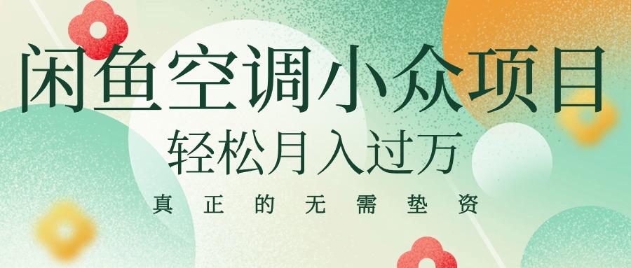 闲鱼卖空调小众项目 轻松月入过万 真正的无需垫资金-大熊网创