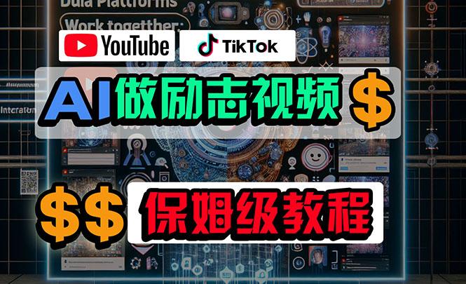 利用AI制作励志视频，在YouTube和TikTok赚钱，小白可做(附工具-网创星球