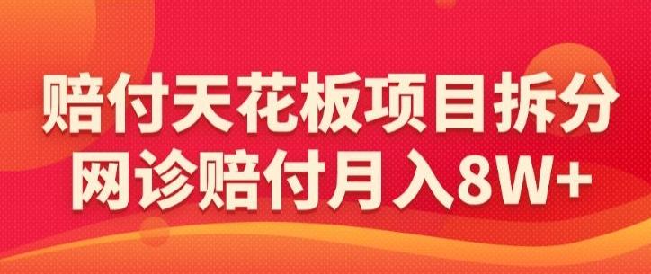赔付天花板项目拆分，网诊赔付月入8W+-【仅揭秘】-大熊网创