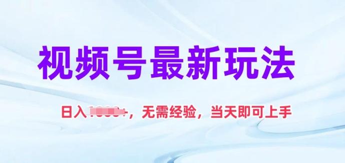 视频号最新玩法，日入1k+，无需经验，当天即可上手【揭秘】-大熊网创
