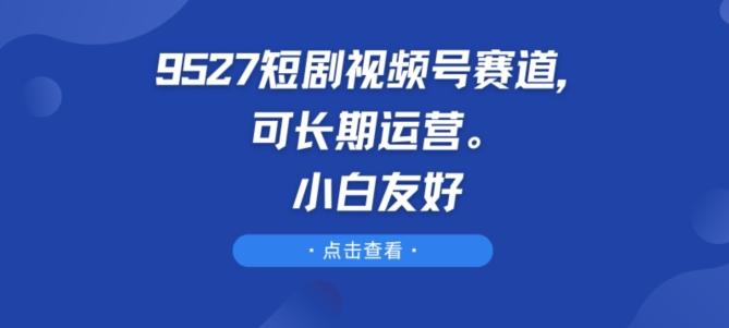 9527短剧视频号赛道，可长期运营，小白友好【揭秘】-大熊网创