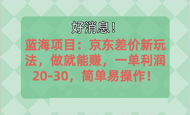 越早知道越能赚到钱的蓝海项目：京东大平台操作，一单利润20-30，简单…-大熊网创
