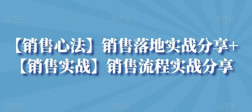 【销售心法】销售落地实战分享+【销售实战】销售流程实战分享-大熊网创