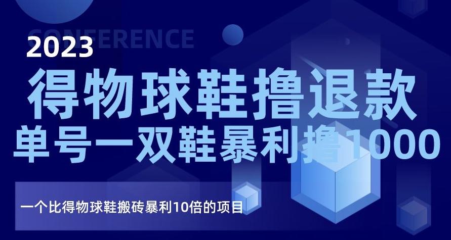 2023得物球鞋撸退款，单号一双鞋暴利撸1000，一个比得物球鞋搬砖暴利10倍的项目【揭秘】-大熊网创