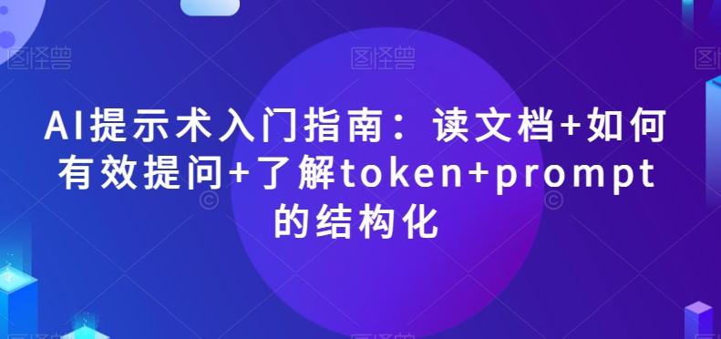 AI提示术入门指南：读文档+如何有效提问+了解token+prompt的结构化【揭秘】-网创星球