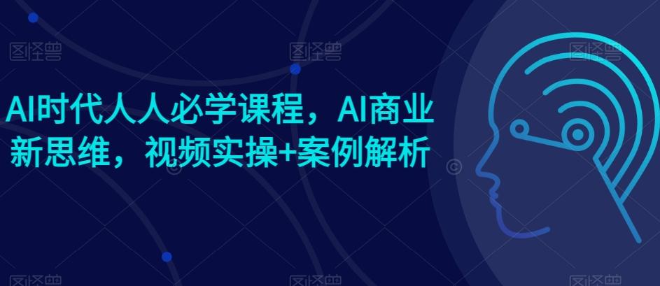 AI时代人人必学课程，AI商业新思维，视频实操+案例解析【赠AI商业爆款案例】-网创星球