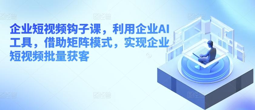 企业短视频钩子课，利用企业AI工具，借助矩阵模式，实现企业短视频批量获客-网创星球