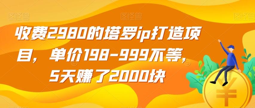 收费2980的塔罗ip打造项目，单价198-999不等，5天赚了2000块【揭秘】-大熊网创