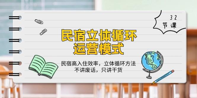 民宿 立体循环运营模式：民宿高入住效率，立体循环方法，只讲干货(32节-大熊网创