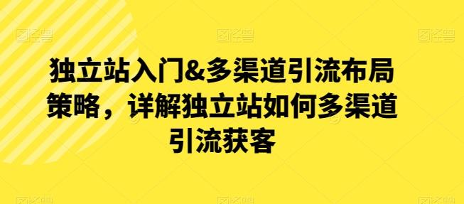 独立站入门&多渠道引流布局策略，详解独立站如何多渠道引流获客-大熊网创