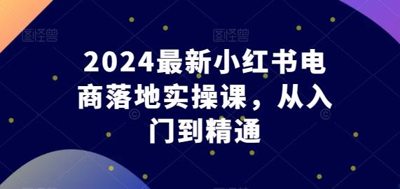 2024最新小红书电商落地实操课，从入门到精通-网创星球