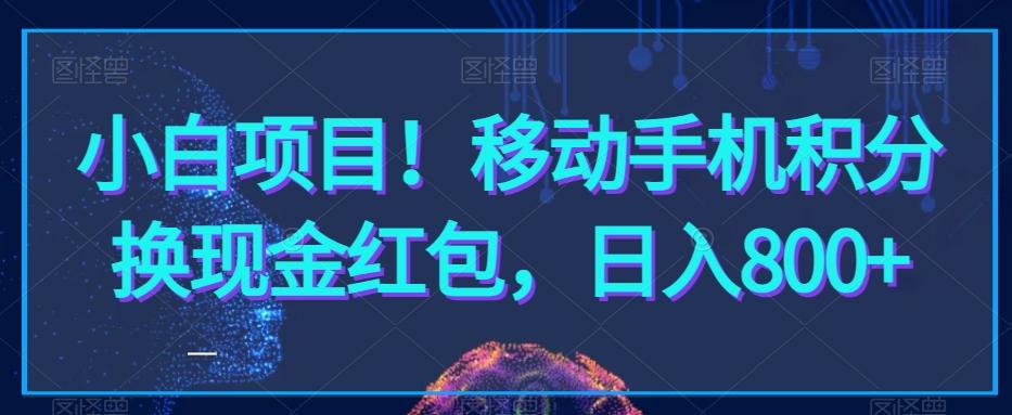 小白项目！移动手机积分换现金红包，日入800+-大熊网创