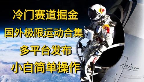 冷门赛道掘金，国外极限运动视频合集，多平台发布，小白简单操作-网创星球