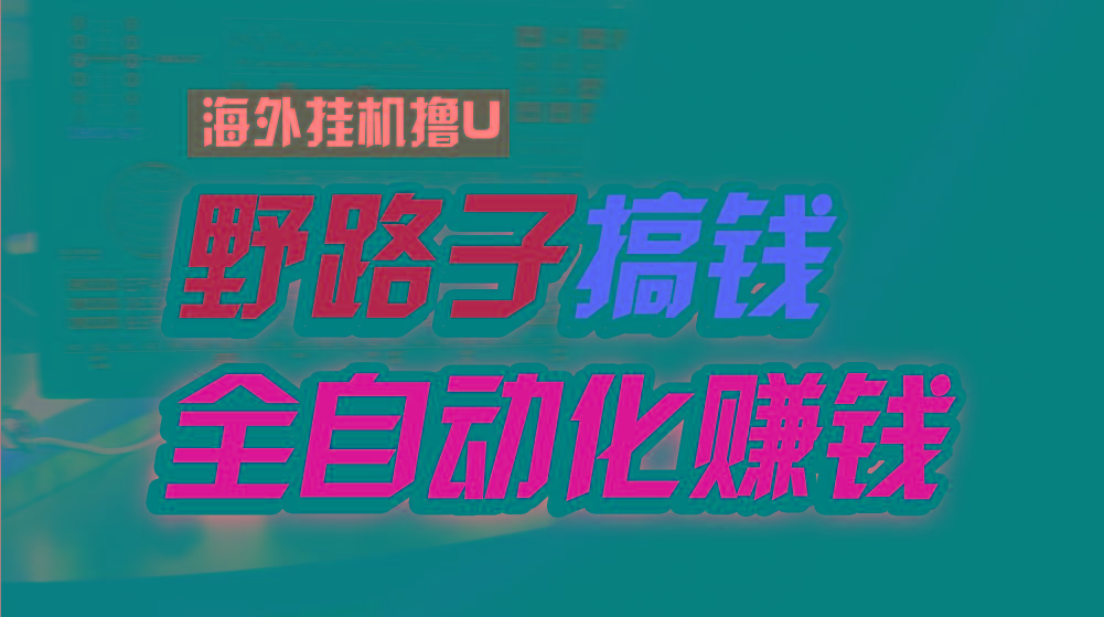 海外挂机撸U新平台，日赚8-15美元，全程无人值守，可批量放大，工作室内…-大熊网创