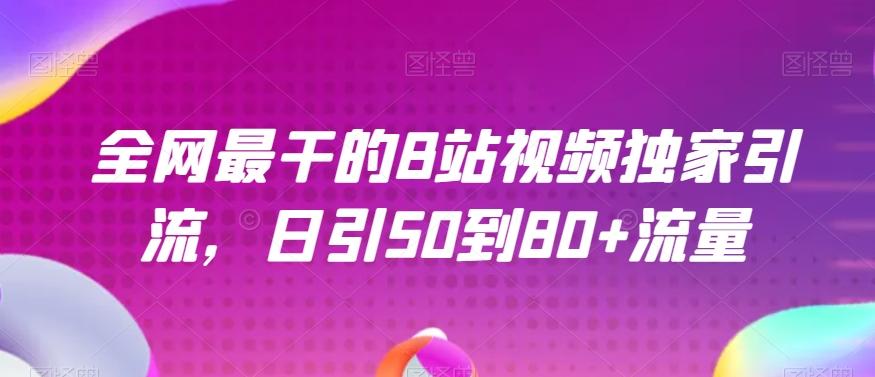 全网最干的B站视频独家引流，日引50到80+流量【揭秘】-大熊网创