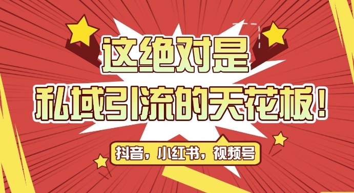 最新首发全平台引流玩法，公域引流私域玩法，轻松获客500+，附引流脚本，克隆截流自热玩法【揭秘】-大熊网创
