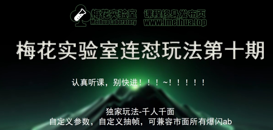 梅花实验室社群专享课视频号连怼玩法第十期课程+第二部分-FF助手全新高自由万能爆闪AB处理-大熊网创