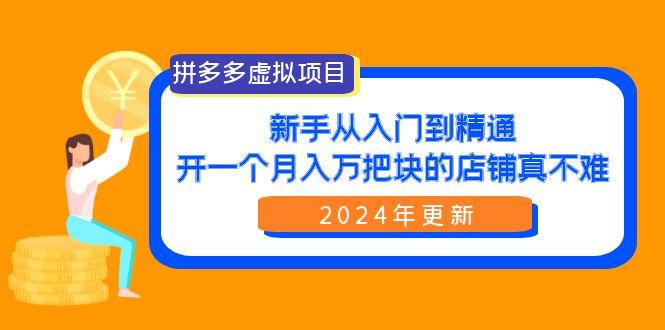 (9744期)拼多多虚拟项目：入门到精通，开一个月入万把块的店铺 真不难(24年更新)-大熊网创