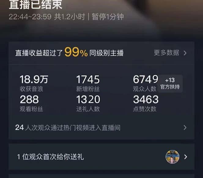 抖音美女直播，单场收益7000+,新手小白也可操作-大熊网创