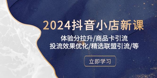 2024抖音小店新课，体验分拉升/商品卡引流/投流效果优化/精选联盟引流/等-大熊网创