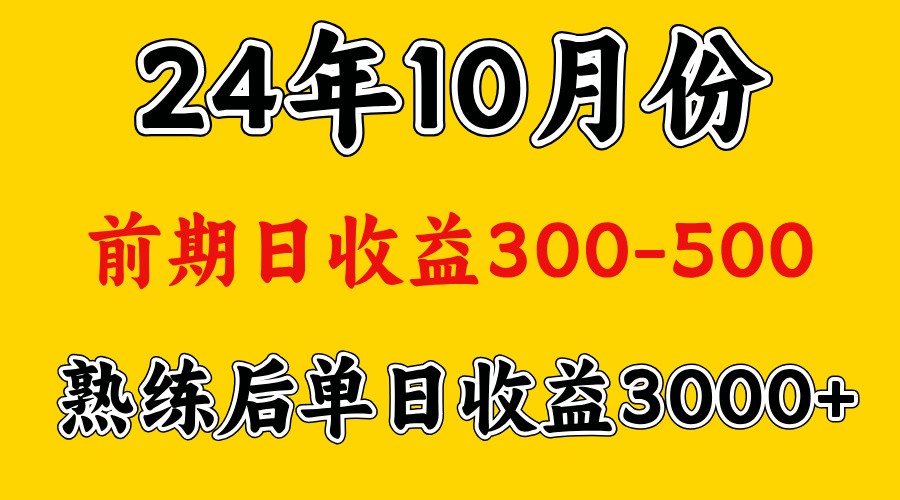 高手是怎么赚钱的.前期日收益500+熟练后日收益3000左右-大熊网创