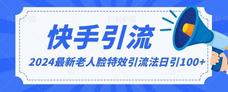 2024全网最新讲解老人脸特效引流方法，日引流100+，制作简单，保姆级教程【揭秘】-大熊网创