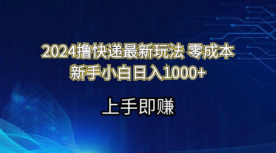 2024撸快递最新玩法零成本新手小白日入1000+-大熊网创