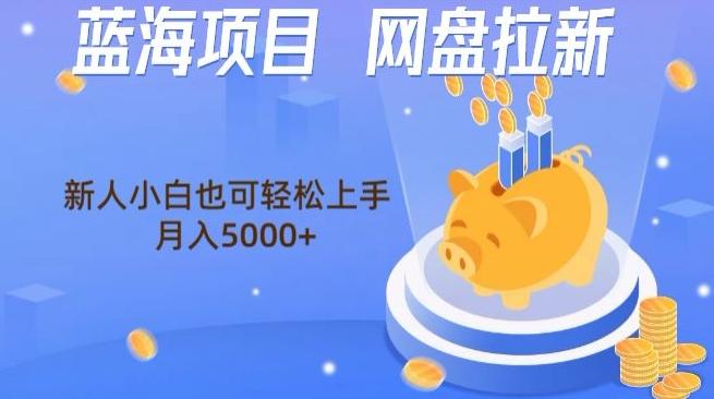 蓝海项目网盘拉新，新人小白也可操作，每月收入5000+-网创星球
